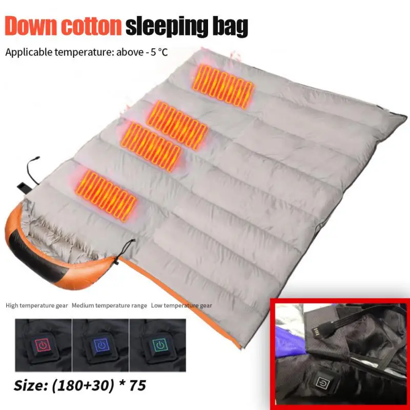 Riscaldamento Elettrico Sacco A Pelo Coperta Usb Riscaldamento Calore Campeggio Tempo Libero Sacco A Pelo Impermeabile Pads Camp Winter Sleeping Tools
