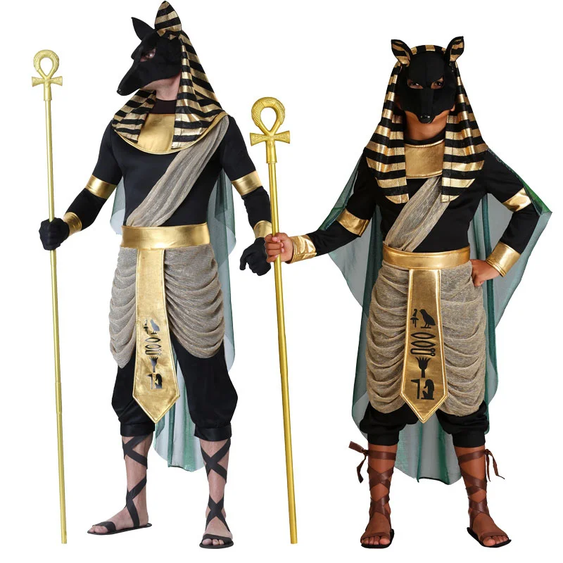 Halloween Anubis Cosplay Kid Adulto Antico Egitto The Guardian Of Death Tomb Anubis Cosplay Costume Performance Sul Palco