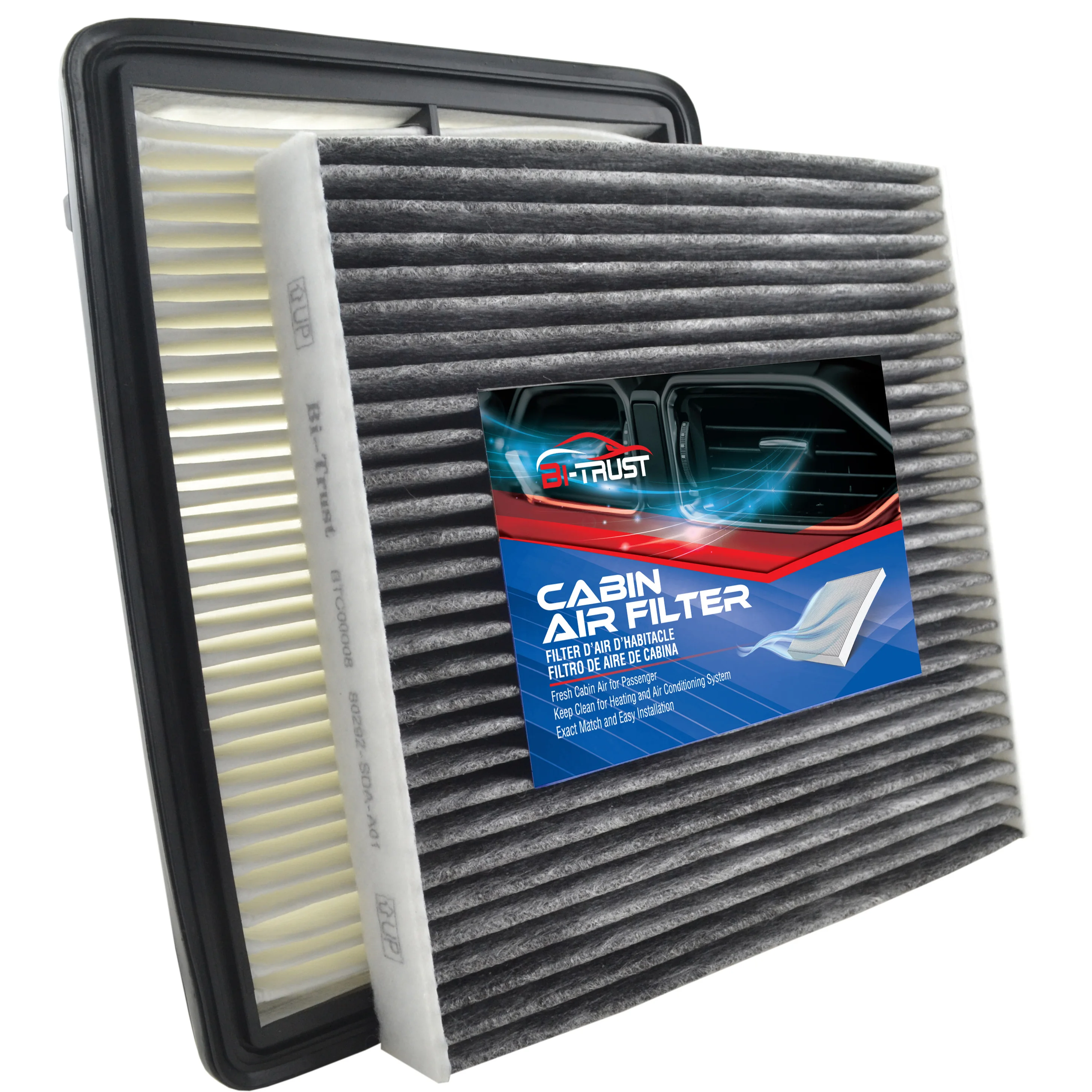 Filtro Aria Abitacolo E Motore Bi-Trust Per Honda Accord 3.5 2008-2012/Honda Accord Crosstour 3.5 2010-2011/Honda Accord Crosstour