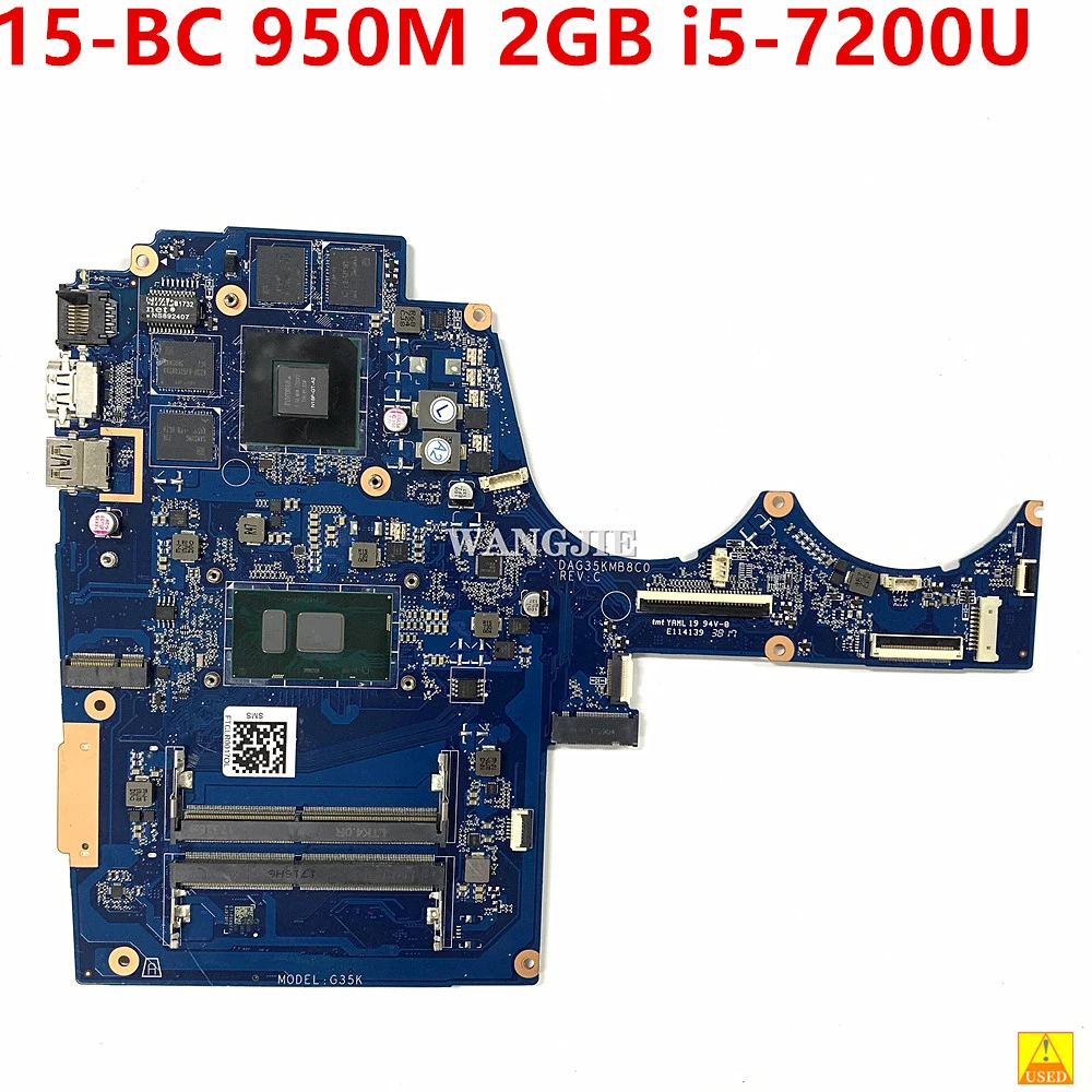 Utilizzato G35K Per Hp 15-Bc Mainboard L07902-601 L03380-601 Dag35Kmb8C0 Scheda Madre Del Computer Portatile 950M 2Gb Con I5-7200U Sr342