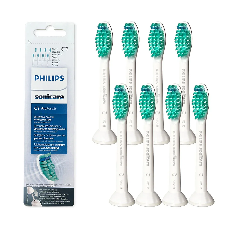 Philips Sonicare C1 Pro Risultati Testine, Bianche, Confezione Da 8 - Hx6018/26