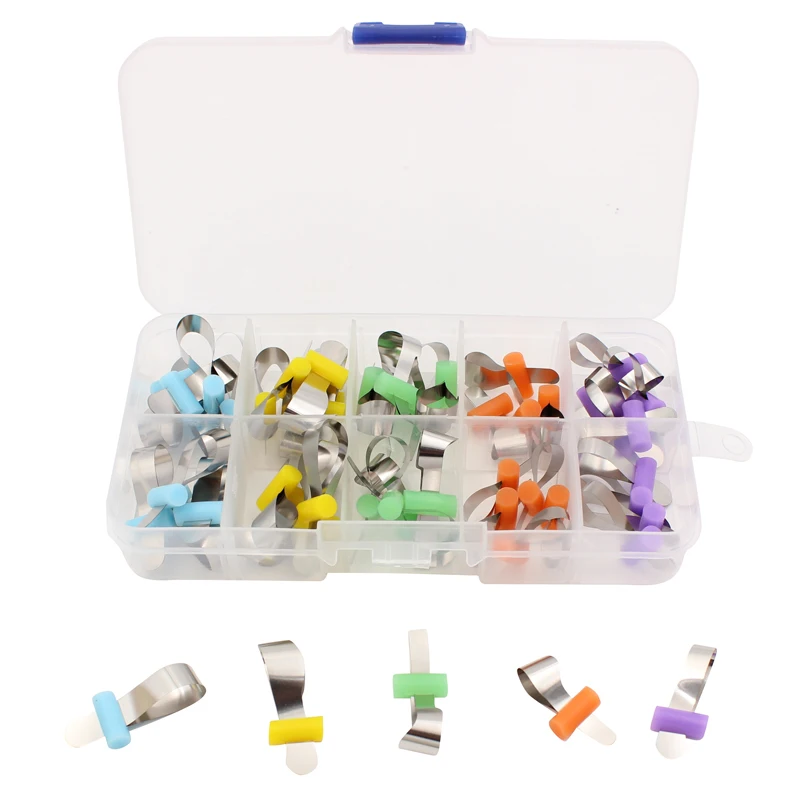 50 Pz/Scatola Odontoiatria Metal Matrix Bands Retainerless Automatrix Con Armadietto Matrici A Matrice Dentale Matrici Sagomate Sezionali
