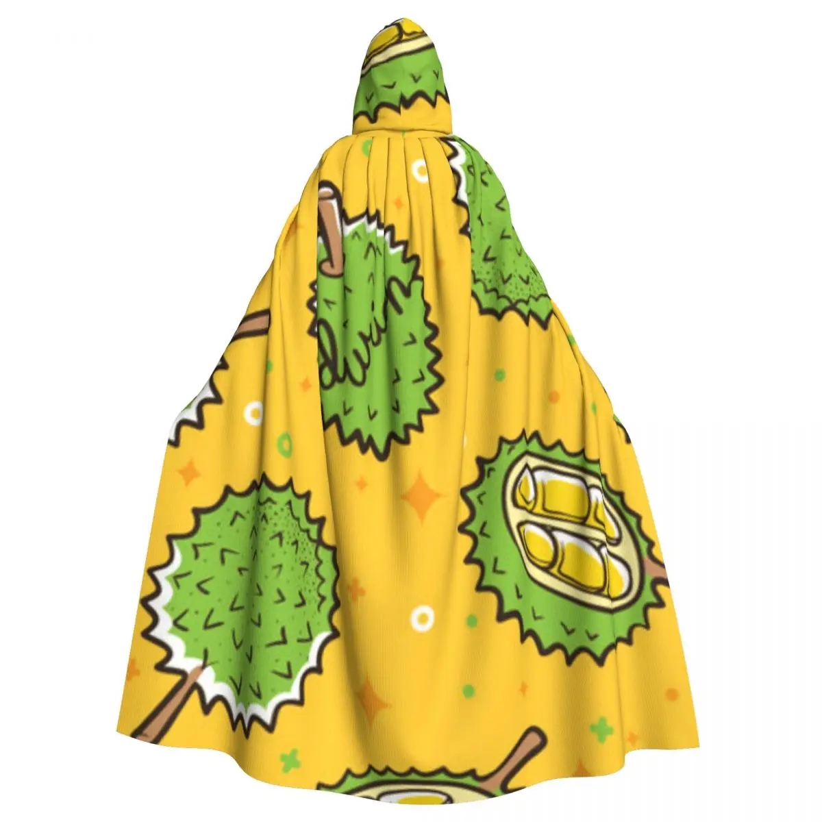 Mantello Da Strega Durian Tropical Fruits Pattern Halloween Costume Cosplay Mantello Per Adulti Unisex Mantella Per Età Retrò