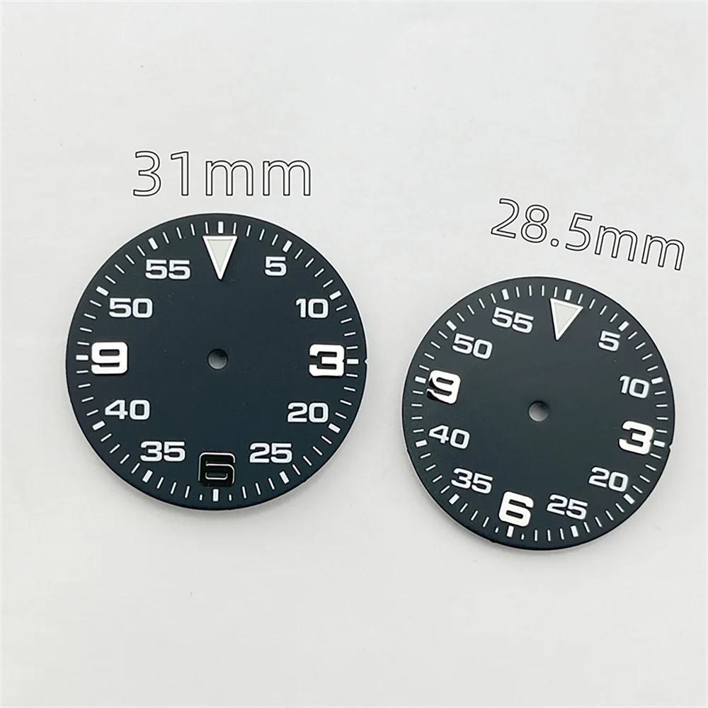 31Mm/28.5Mm Luminoso Nero Dail Raise Number Applique Per Nh35A/ 4 R35 Movimento Modifica Datejust Sub Watch Accessorie