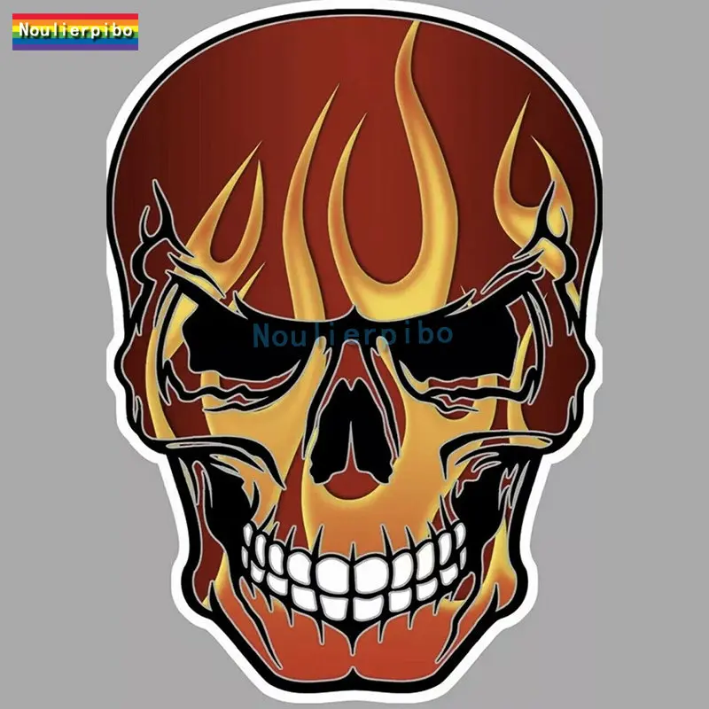 Horror Decal Skull Flame Car Sticker Moto Car Bumper Window Laptop Mobile Trolley Case Truck Off-Road Boat Decalcomania In Vinile