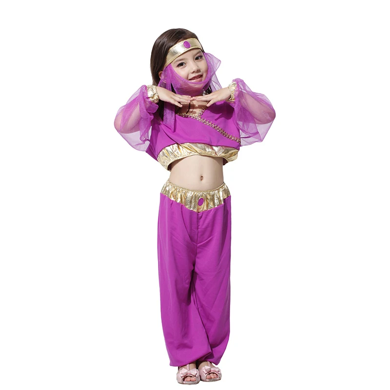 Ragazza Purim Aladdin Lamp Costume Arabian Princess Cosplay Danza Del Ventre Carnevale Halloween Party Fancy Dress