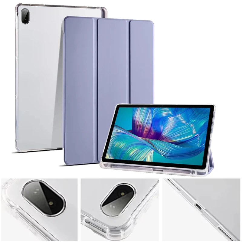 Per Lenovo Tab P11 Plus Custodia Flip Stand Clear Tpu Back Tablet Per Funda Lenovo Tab P11 Custodia Da 11 Pollici Per Xiaoxin Pad Plus Tbj607F