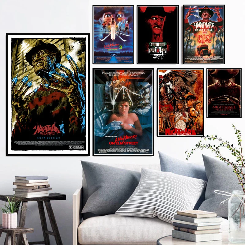 Regalo Di Halloween A Nightmare Elm Street Freddy Horror Movie Poster Stampe Canvas Painting Art Wall Pictures Decor Quadro Cuadros
