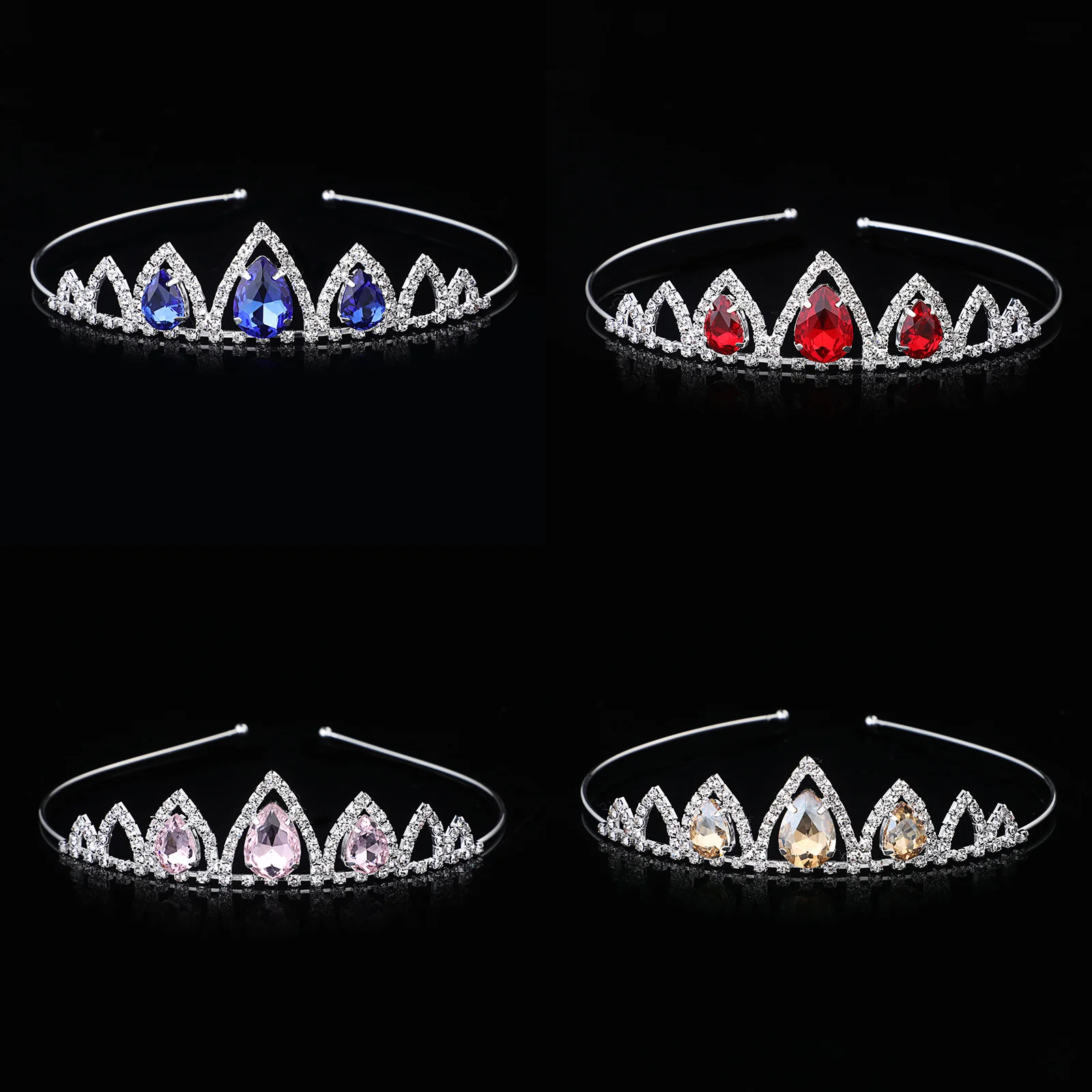 Diamanti Di Cristallo Colorati Elegante Corona Da Sposa Copricapo Da Donna Accessori Per Capelli Fasce Per Ragazze Compleanno Miraso Tiktok