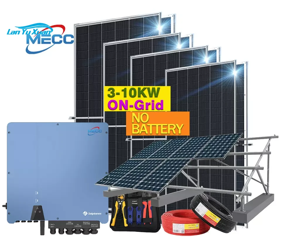 Kit Pannello Solare Completo Mecc 5Kw 3Kw 5Kw 8Kw 10Kwon Sistema Solare Griglia Per Casa