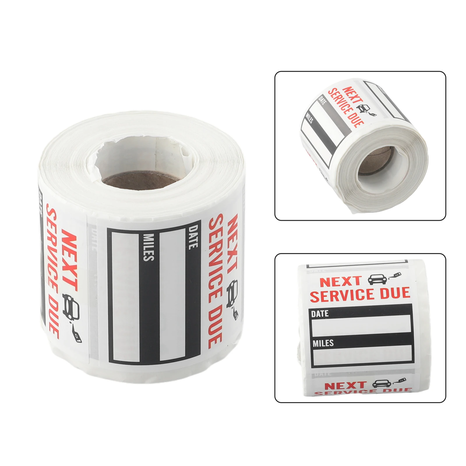 300 Etichette Per Pc/Rotolo Adesivi Per Promemoria Servizio Cambio Olio Confezione Di Adesivi Lite Trasparente Adesivo Per Finestra Stampato 2X2 Polli