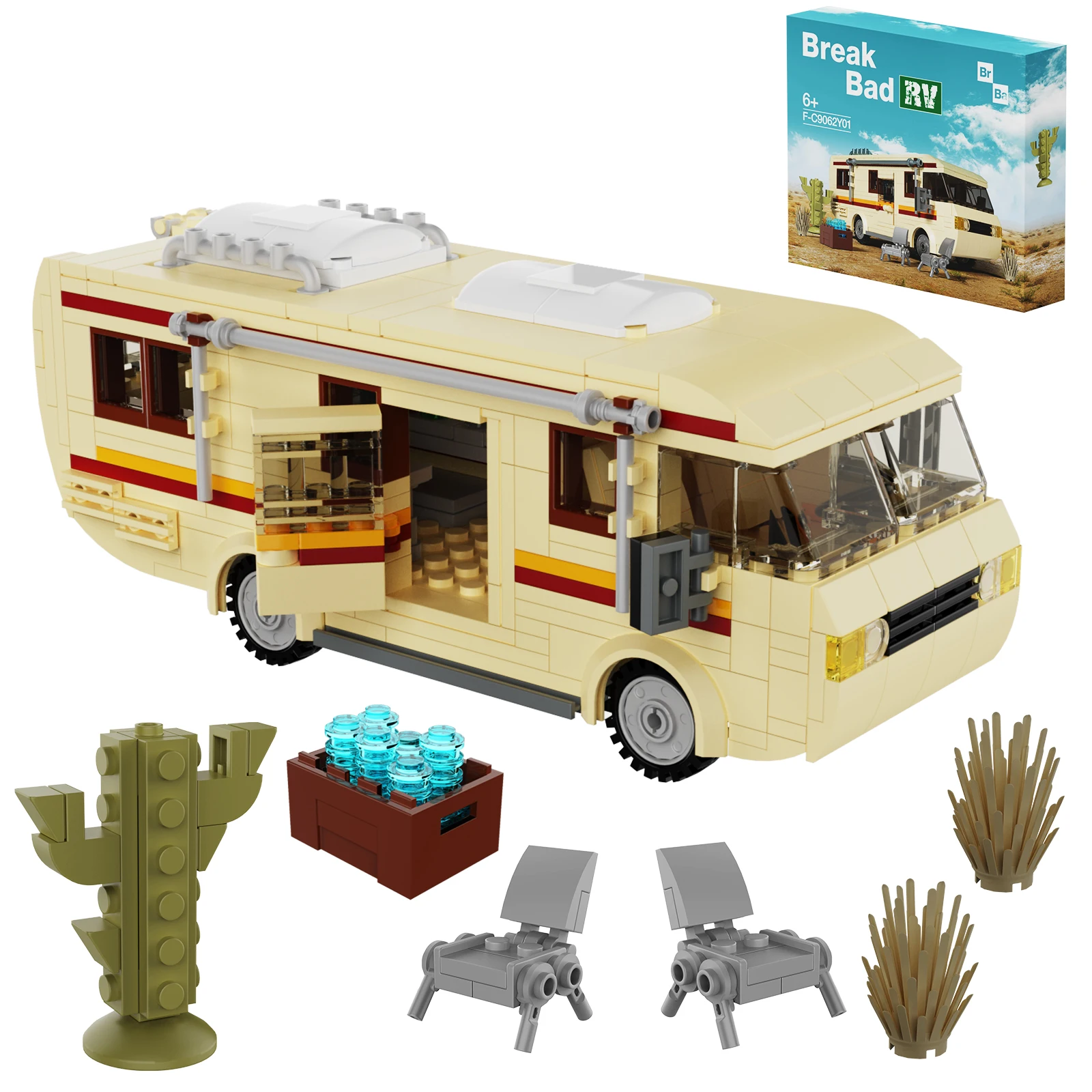 Nuova Versione Classic Movie Breaking Bad Laboratory Rv Vehicle Building Blocks Set Toys Hobby For Aldult