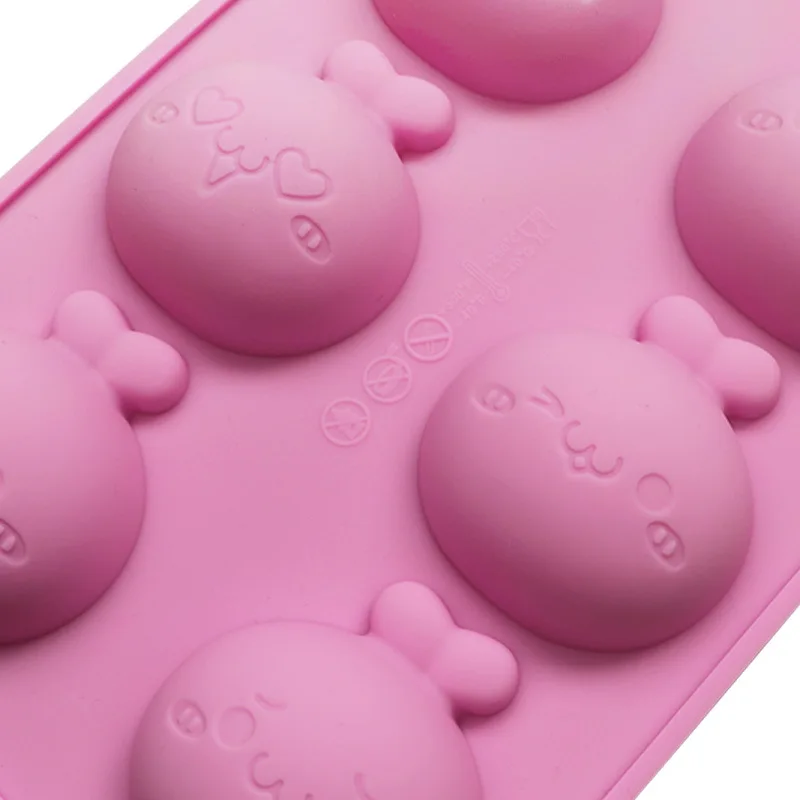 6 Cavity Grass Dumplings Cake Mold Cartoon Silicone Chocolate Mold Kitchen Baking Tools