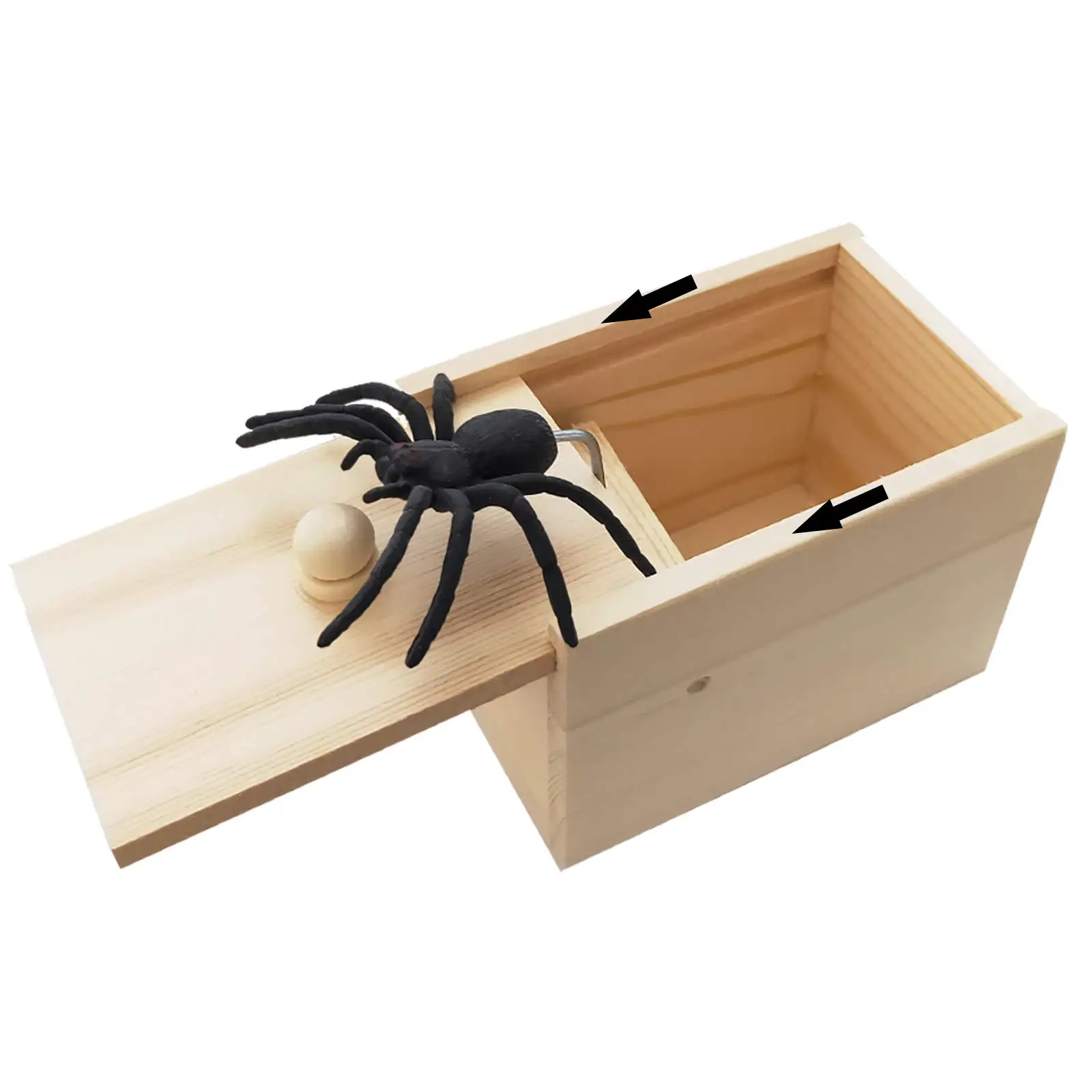 Halloween Spider Scrap Prank Box Sorprendente Scatola Di Allarme In Legno Regalo Scatola Di Ragno Giocattolo Prankoy Prank Per Bambini Adulti