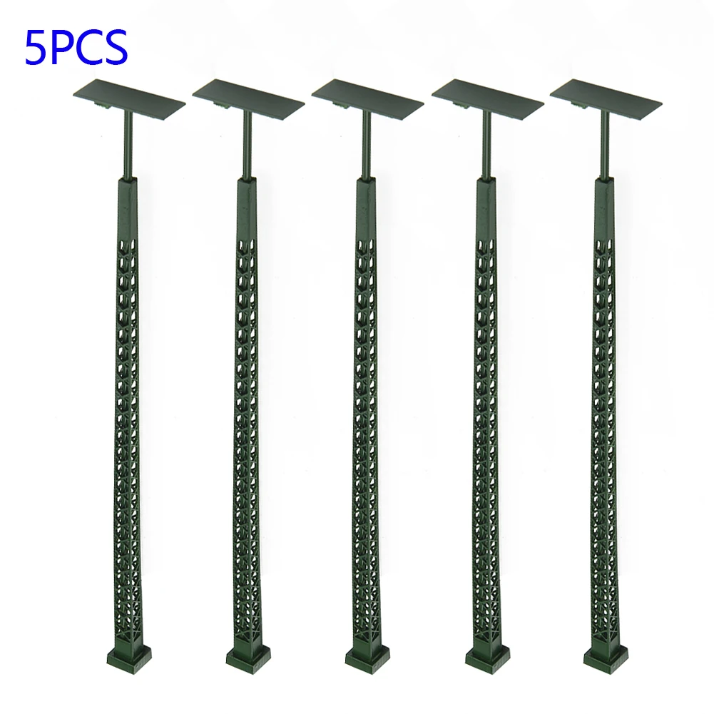 5Pcs Model Railway Lights Lattice Mast Light, Gauge H0 Light Layout Led Lamp Railway Decoration Building Accessori Paesaggistici
