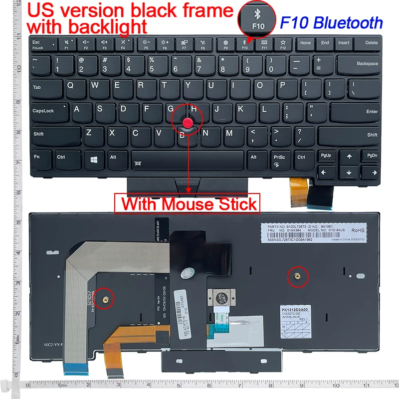 Nuova Tastiera Per La Tastiera Thinkpad T470 T480 Us Tastiera Del Computer Portatile Retroilluminazione