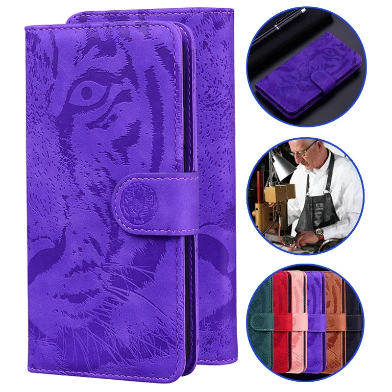 Per Moto Edge 40 Neo Tiger Pattern Custodia In Pelle Per Motorola Edge 40 Pro Edge40 Neo 40Neo Cover Magnetica Per Portafoglio Fundas