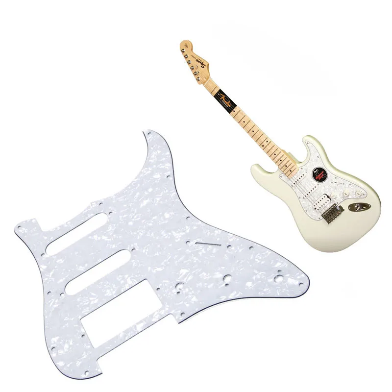 Chitarra 3-Ply Pickguard Scratch Piastra Per Stratocaster Bianco Perla Di Alta Qualità