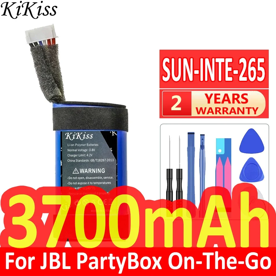 3700Mah Kikiss Potente Batteria Sun-Inte-265 Per Jbl Partybox On-The-Go Speaker