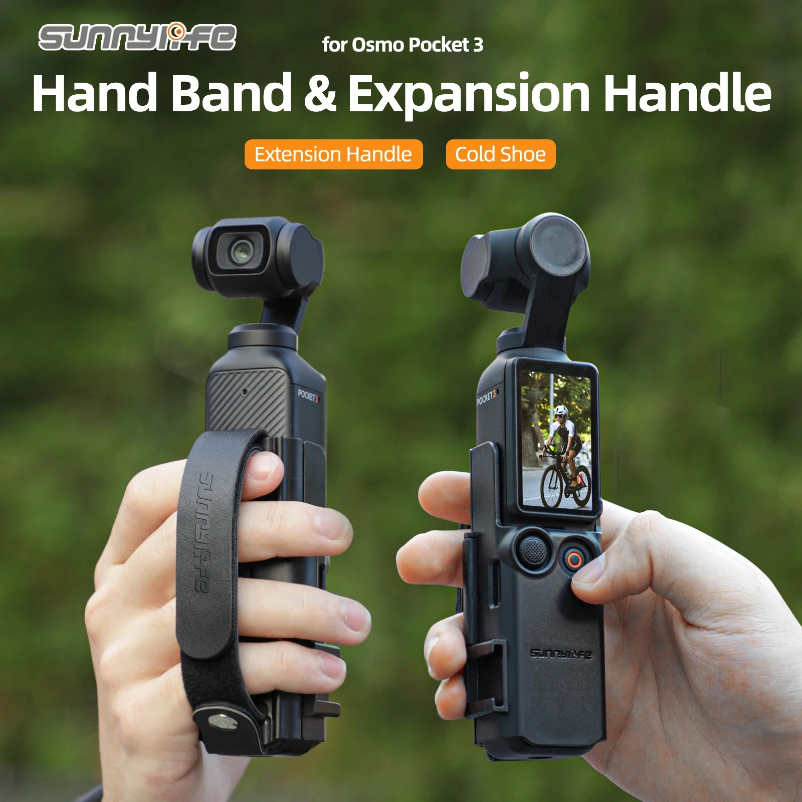 Sunnylife Per Dji Osmo Pocket 3 Hand Band Custodia Protettiva Cordino Espansione Telaio Cold Shoe Extension Handle Cover