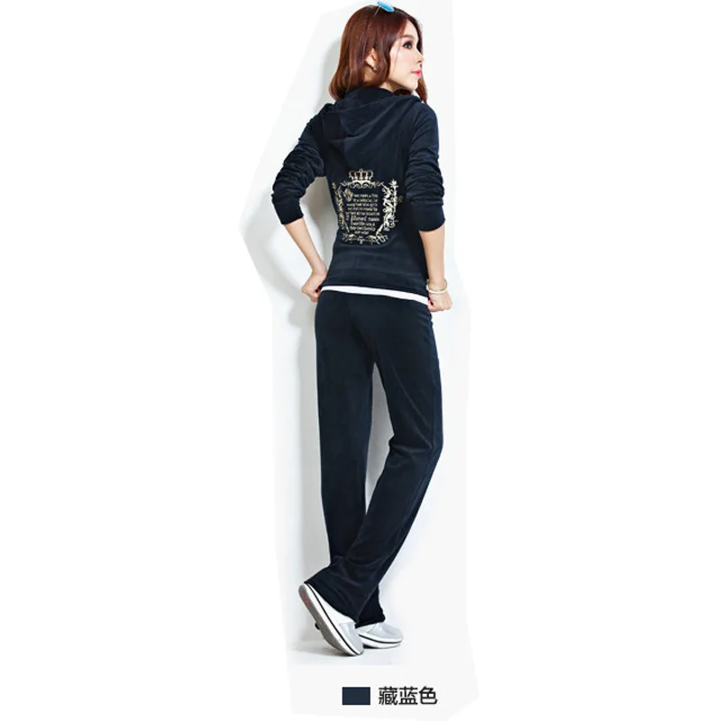 M-3Xl Formato Gli Amanti Delle Donne Di Marca Tute Sportive Del Velluto Delle Donne Tute Succosa Casual Outdoor Esercizio Di Yoga Comfort Abbigliament