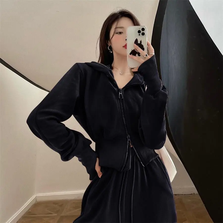 Donna Fashion Gym Juicy Suit Oversize Sweatershirt Top And Pant Set A Due Pezzi Ladies 2 Pezzi Tracketsuit Sport Outwear Clothes