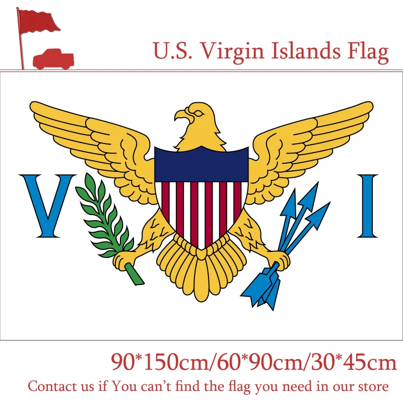 Bandiera Del Regno Unito Delle Isole Vergini Degli Stati Uniti Bandiera Degli Stati Uniti 90*150 Cm3X5Ft 60*90Cm 40*60Cm Bandiera Volante Per La Decor