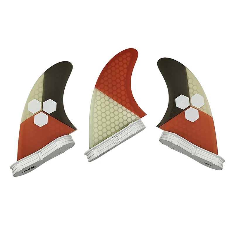 Sup Board Upsurf Red Color Fins Double Tabs 2 Fin Size M/L Honeycomb Stand Up Paddle Board 3 Pz/Set Pinne Da Surf Wassersport