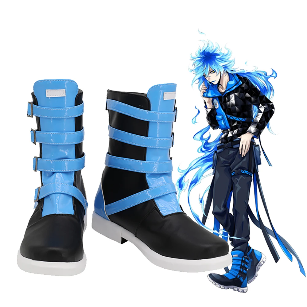 Idia Shroud Boots Cosplay Twisted Wonderland Idia Shroud Cosplay Shoes Stivali In Pelle Personalizzati Per Unisex
