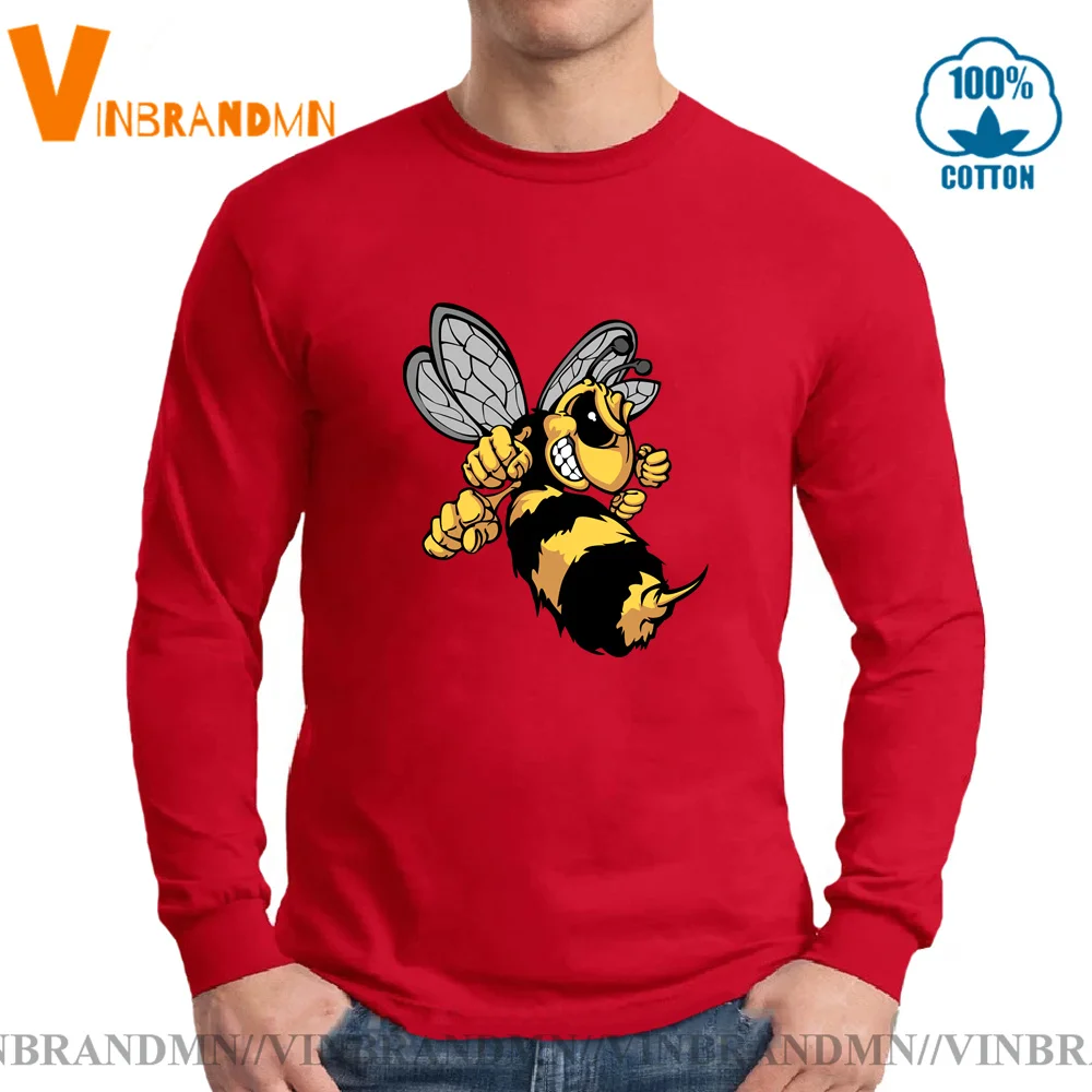 Divertente Cartone Animato Crazy Wasps Tshirt Streetwear Hipster Tee Bumblebee Abbigliamento Hip Hop Hornet Arrabbiato Anime Maniche Lunghe T-Shirt