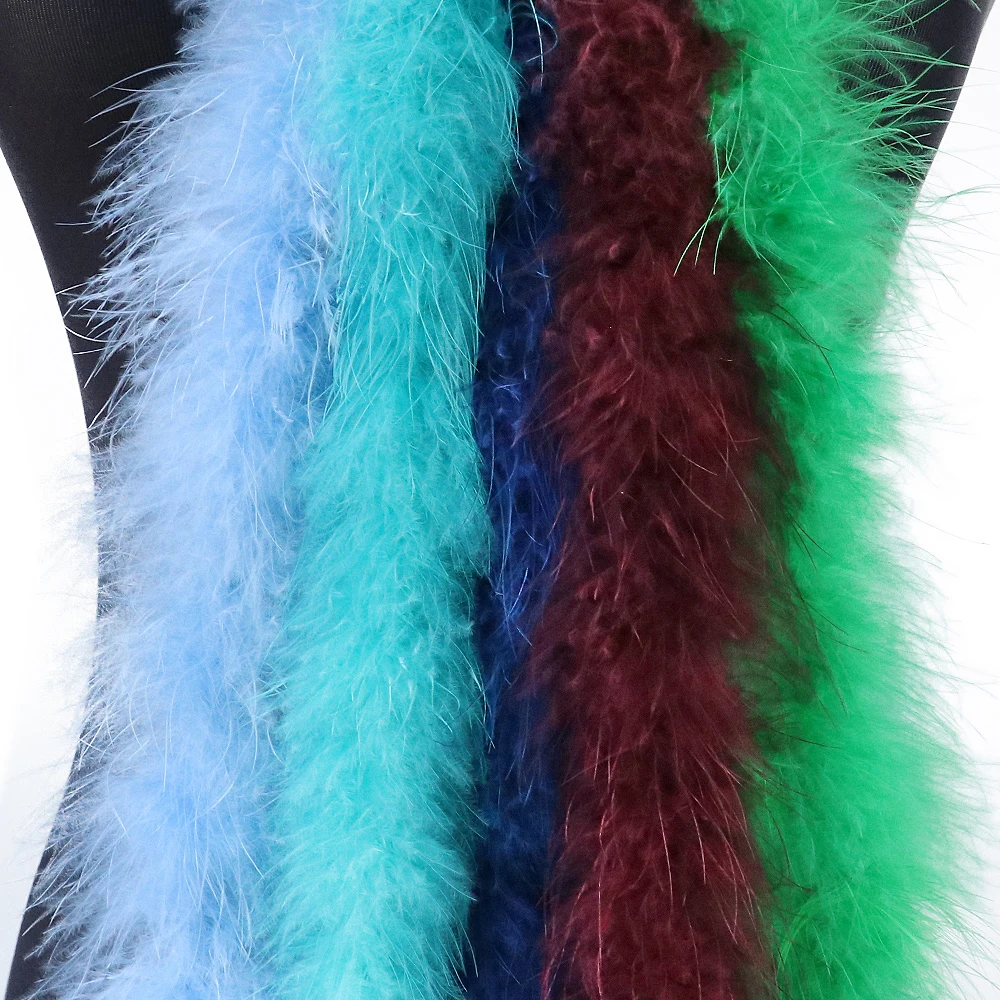 13 Grammi Soft Marabou Feathers Boa 2 Metri Turchia Plumes Sciarpa Per Abito Da Sposa Fai Da Te Abbigliamento Scialle Decorazione Cucito Artigianato