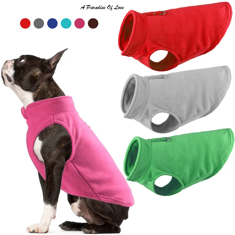 Warm Fleece Dog Vest Pet Clothes For Small Dogs Cat Yorkshire Terrier Costumes Puppy T Shirt For Pug Chihuahua Bulldog Francese