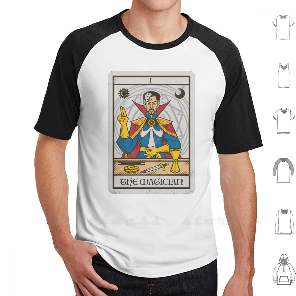 Strana Maglietta Magica 6Xl Cotton Cool Tee Tarot Mystic Magic Magick Alchemy Strange Pentacolo Sword Cup Wand