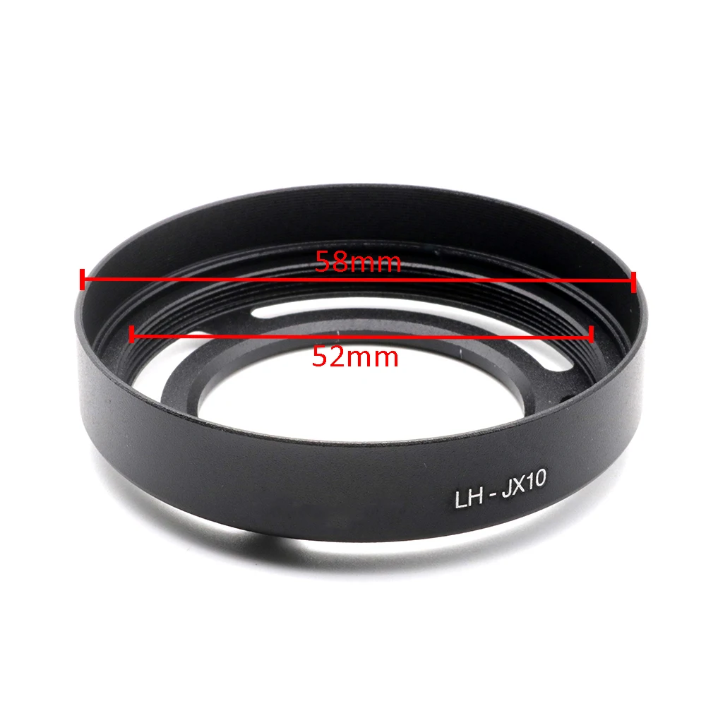 Sostituzione Per Lh-X10, Metallo Paraluce Lh-Jx10 Per Fujifilm Finepix X10 Fotocamera Nero/Argento