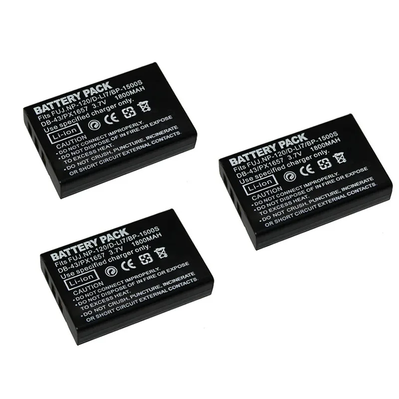 Fnp120 Fnp-120 Np-120 Batteria Fotocamera Dli7 Per Fujifilm Np120 Finepix F10 F11 M603 Zoom Bp-1500S Ricoh Db 43 Pentax Mx Mx4