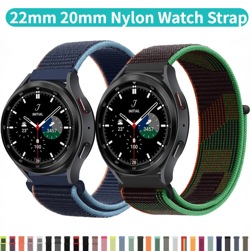 Nylon Strap For Samsung Galaxy Watch 3 4 5 Pro Gear S3 Amazfit Gtr 3/4 New Easy To Adjust Watch Band For Huawei Watch Gt 2/3 Pro