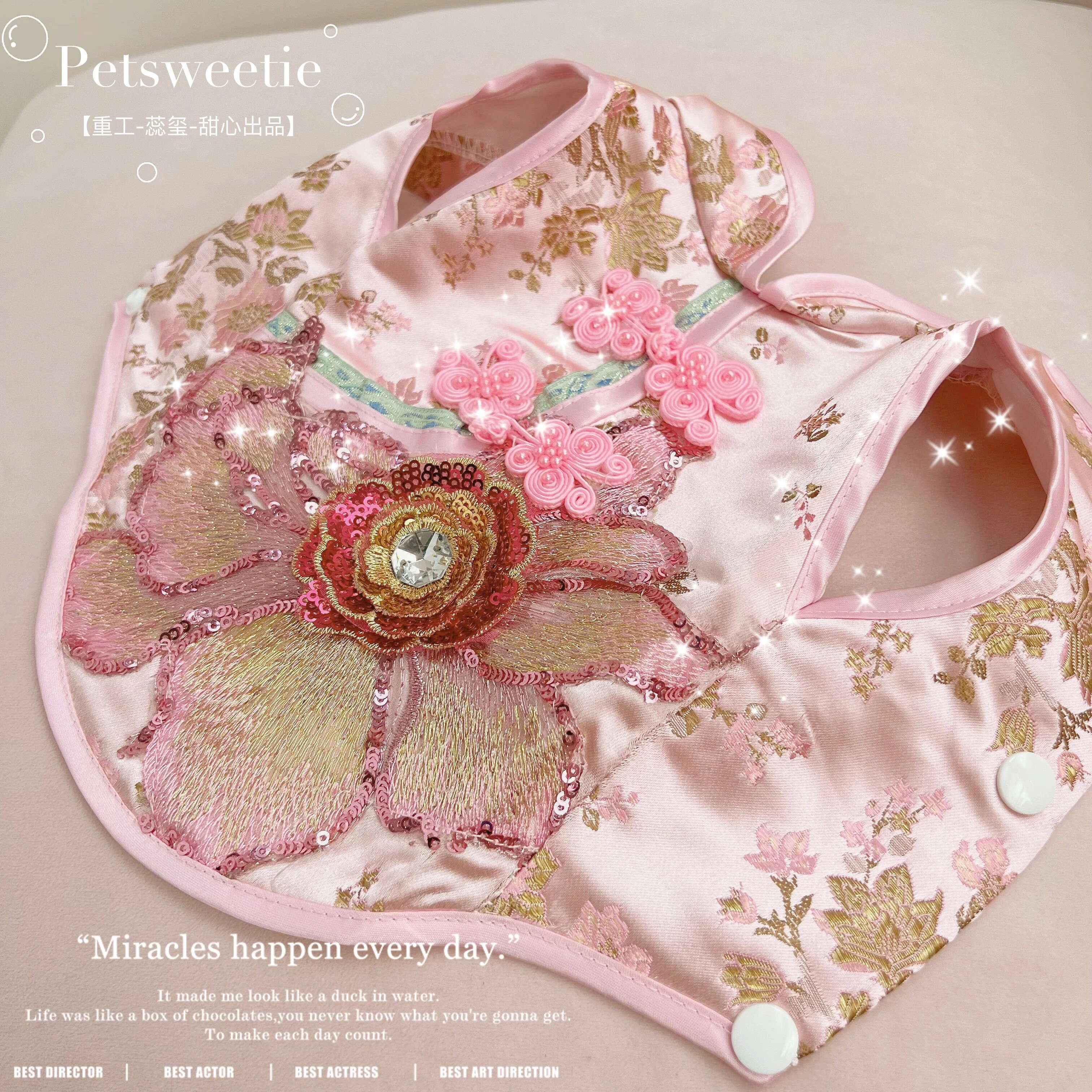 Pet Puppy Teddy Vip Clothes, Cheongsam Tang Costume, Bomei Primavera, Autunno Ed Estate Abbigliamento