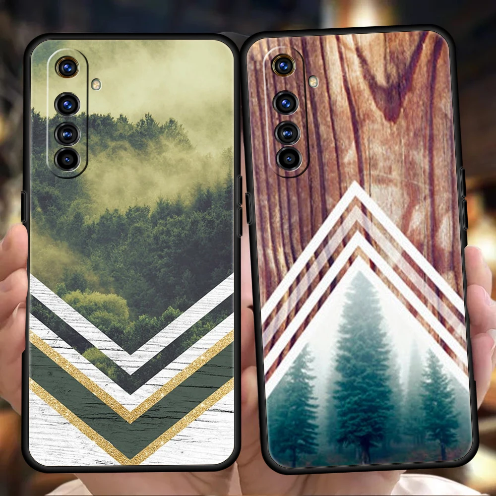 Forest Geometry Wood Nature Per Realme 9 Pro Gt2 6 7 8 10 C11 C21Y C25 C35 Gt Neo 2 3T Pro Plus 5G Custodia Antiurto Per Telefono