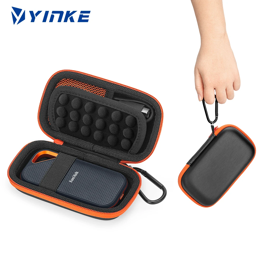 Yinke Ssd Hard Case Disk Drive Eva Hard Protective Cover Portatile Compatibile Con Samsung T7 / T7 Touch Case Travel Storage Bag