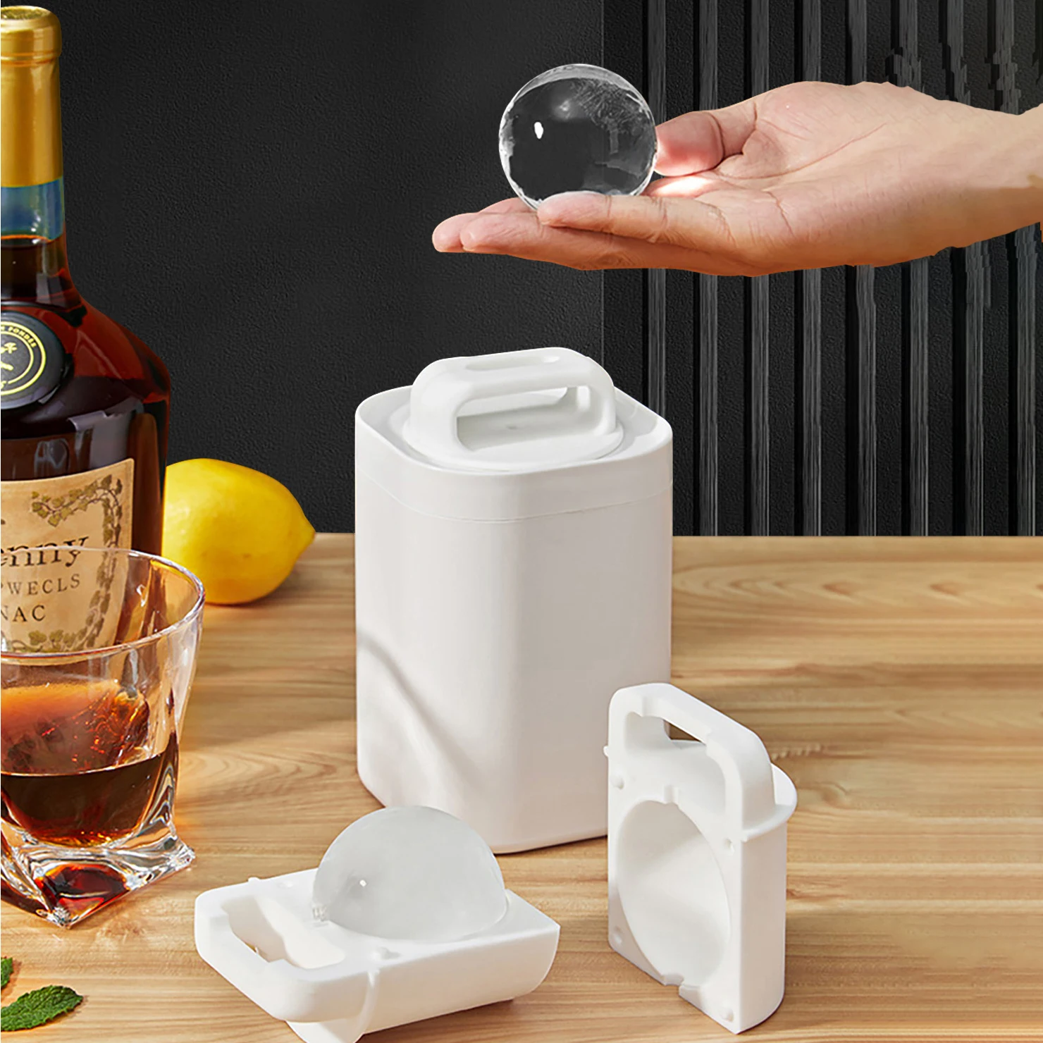 Crystal Clear Silicone Ice Ball Maker Whisky 3D Round Sphere Cube Tray Mold Home Kitchen Cool Summer Gadgets Accessori