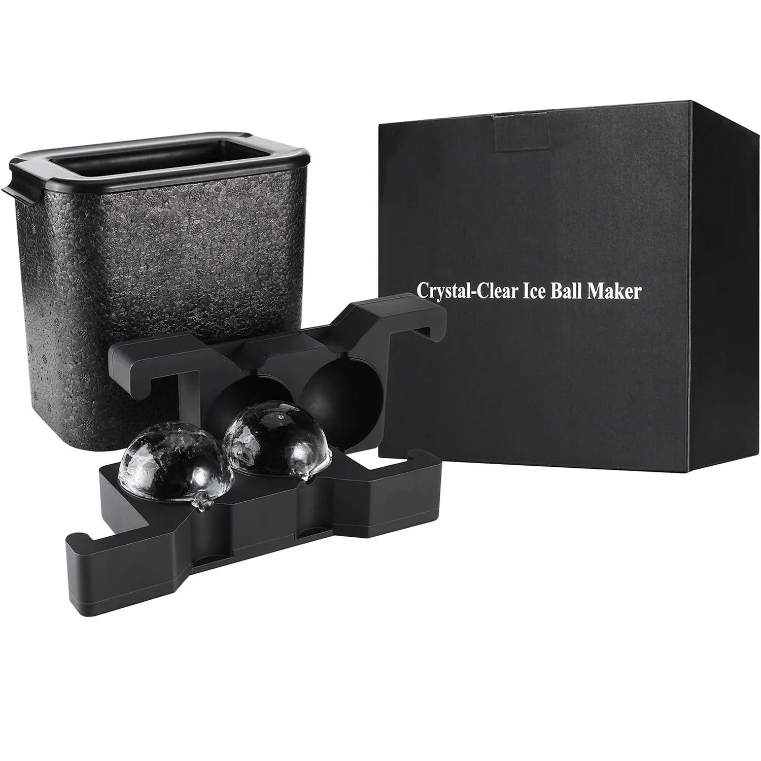 Clear Ice Ball Maker Silicone Ice Cube Maker Whisky Tray Sfera Crystal Clear 2.35 Pollici Whisky Trasparente Round Ice Box Mold