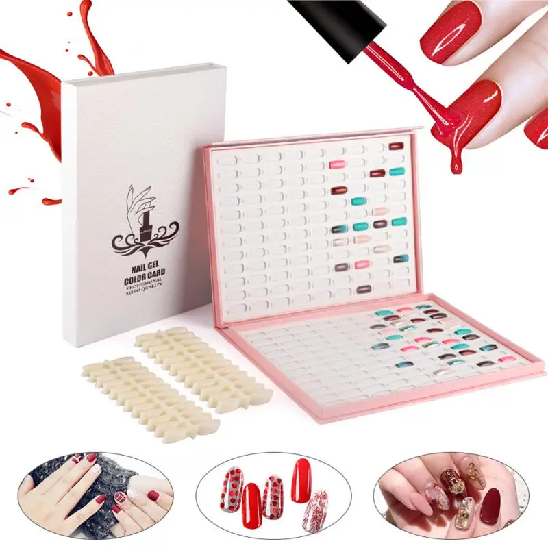 Espositore Trasparente Organizzato Versatile Rimovibile Conveniente Colori Rimovibili Swatches Gel Nail Color Card Gel Nail Art