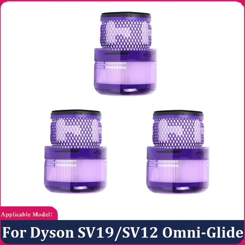 3 Pezzi Filtro Hepa Per Dyson Sv19/ Sv12 Omni-Glide Kit Aspirapolvere Senza Fili Filtro Lavabile