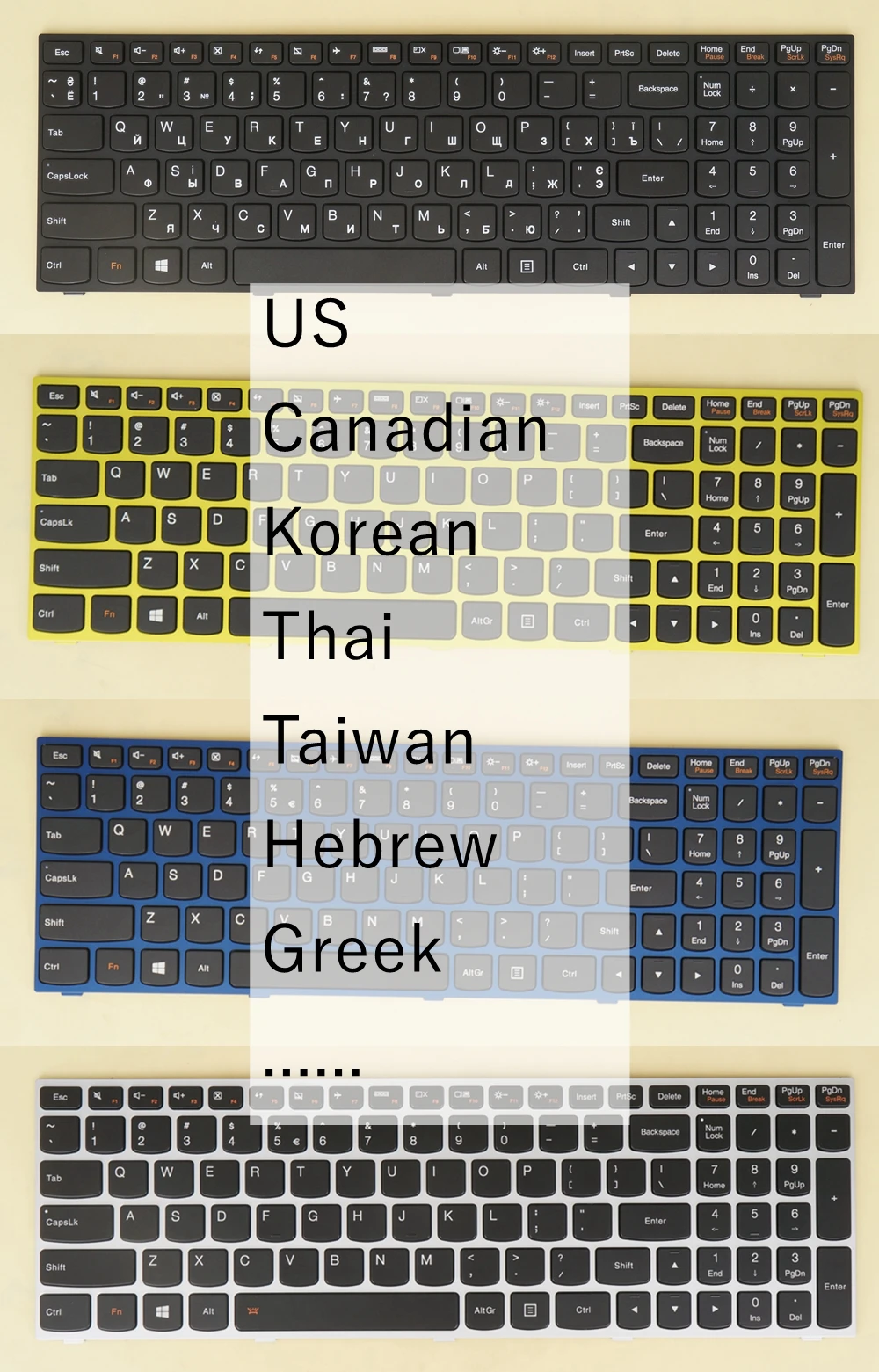 Tastiera Usa Canadese Coreano Tailandese Ebraico Taiwan Per Lenovo B51-35 B51-80 B70-80 B71-80 G50-30 G50-45 G50-70 G50-70M G50-80 G51-35