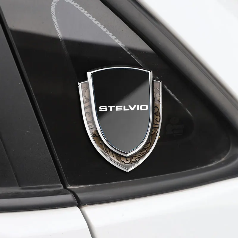 Emblemi Adesivi Per Auto Scudo Laterale Car Styling Logo Badge Auto Body Window Sticker Per Alfa Romeo Stelvio Accessori Per Auto