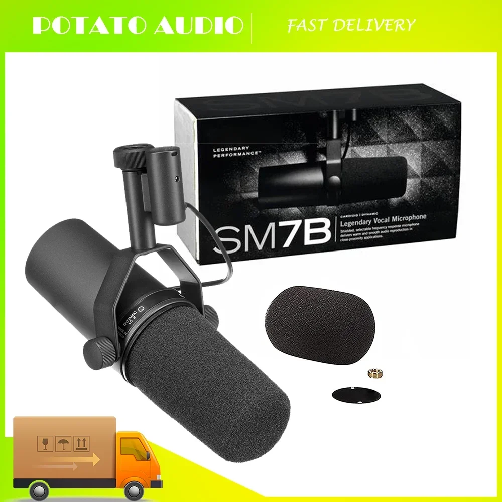 Spedizione Veloce Sm7B Microfono Dinamico Cardioide Sm7B 7B Microfono Professionale Per Podcasting Di Registrazione Live Stage