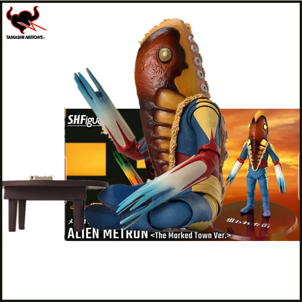 In Magazzino Originale Anime Ultraman Alien Metron S.H. Figuards Action Figures Alien Metron Shf Toys For Children Collector Model