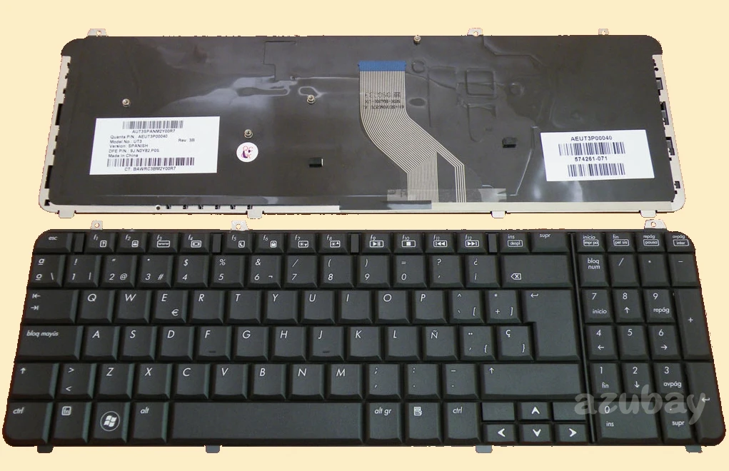 Tastiera Spagnola Per Hp Ut3 574265-071 570228-071 530580-071 Dv6- 1113Es 1115Es 1117Es 1120Es 1125Es 1130Es 1140Es 1170Es 1180Es