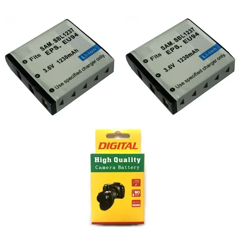 Banggood 3.6V 1230Mah Slb-1237 Slb1237 Batteria Per Fotocamera Digitale Per Samsung Digimax L55 L55W L85 Epson L500V Sigma Dp1