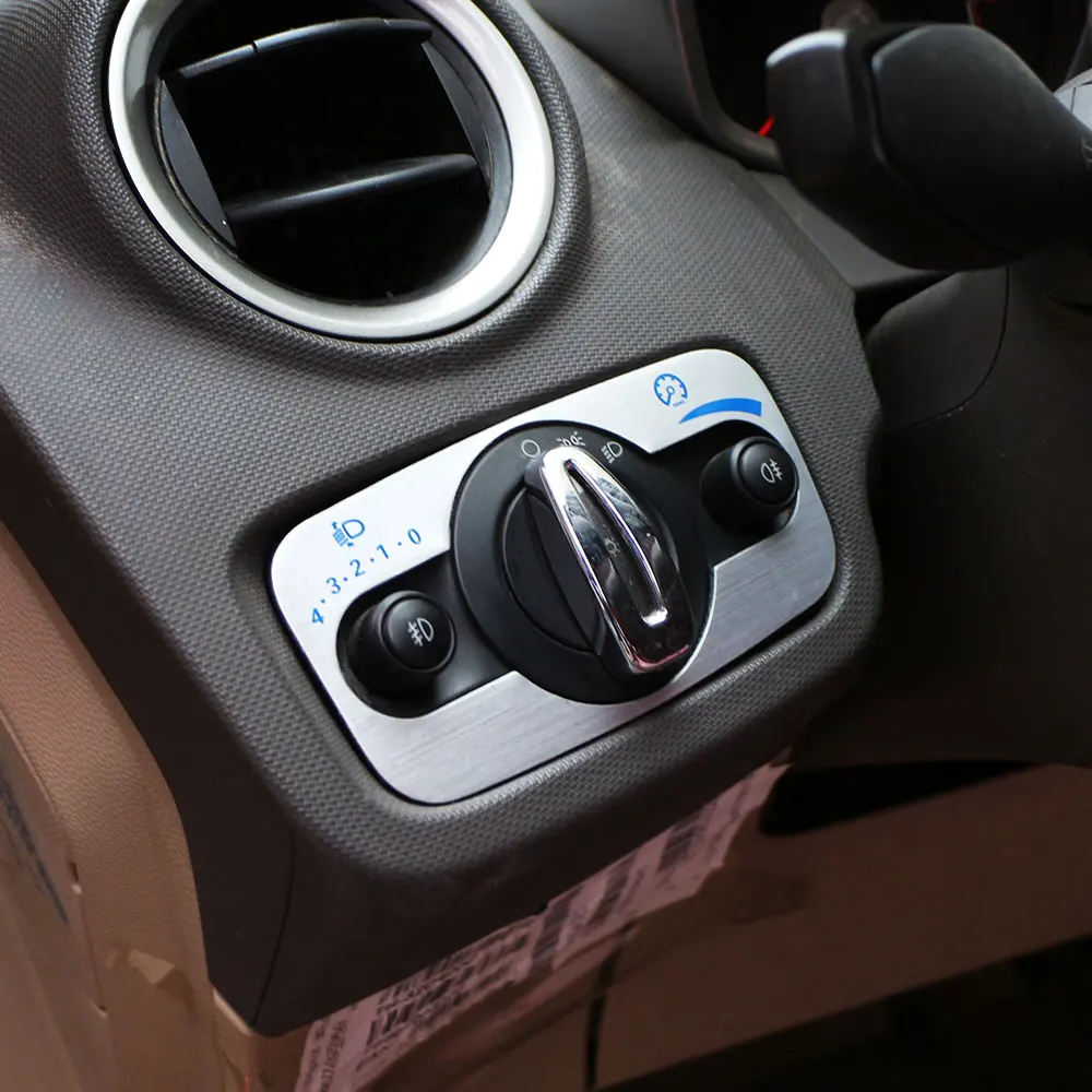 Car Headlight Switch Decorazione Trim Fari Interruttore Adesivi Per Ford New Fiesta 2009 - 2016 Ecosport 2012 - 2016 Accessori